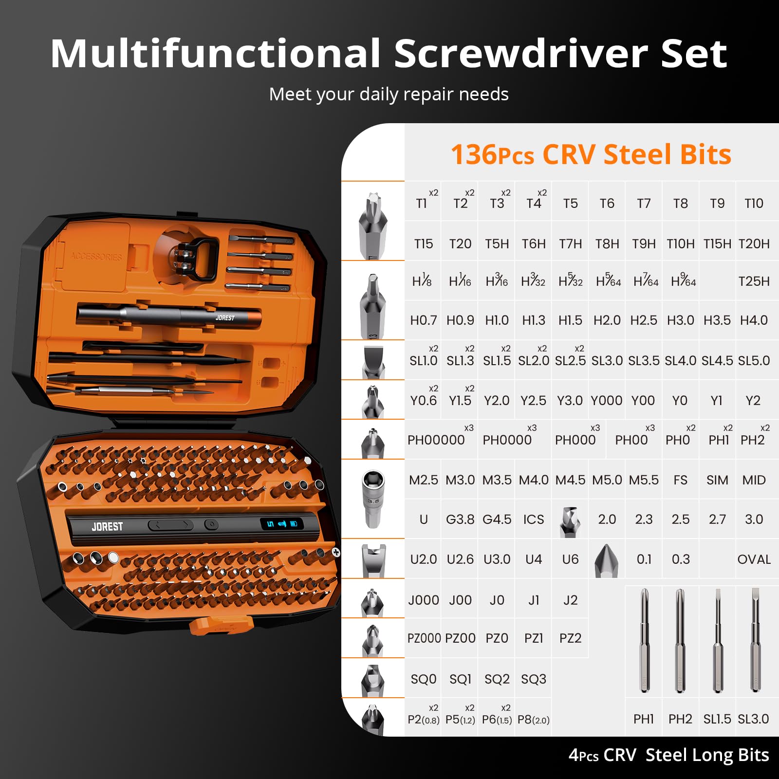 Amazon.com: JOREST 155 in 1 Mini Electric Screwdriver Cordless